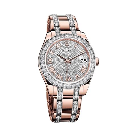 rolex oyster 39 mm everose gold and diamonds price|Rolex everose gold diamond set.